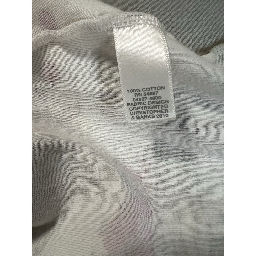 Christopher & Banks Womens Medium Fall Market 100% Cotton Top Pumpkin Cider - Picture 6 of 6